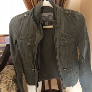 Jacket - American Rag Army Green detachable hood